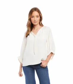 Karen Kane Blouson Sleeve Top -karen kane Sales Shop karenkane 2023 spring 1L78203 IVO 001