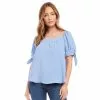 Karen Kane Square Neck Top -karen kane Sales Shop karenkane 2023 spring 1L78204 BLU 001