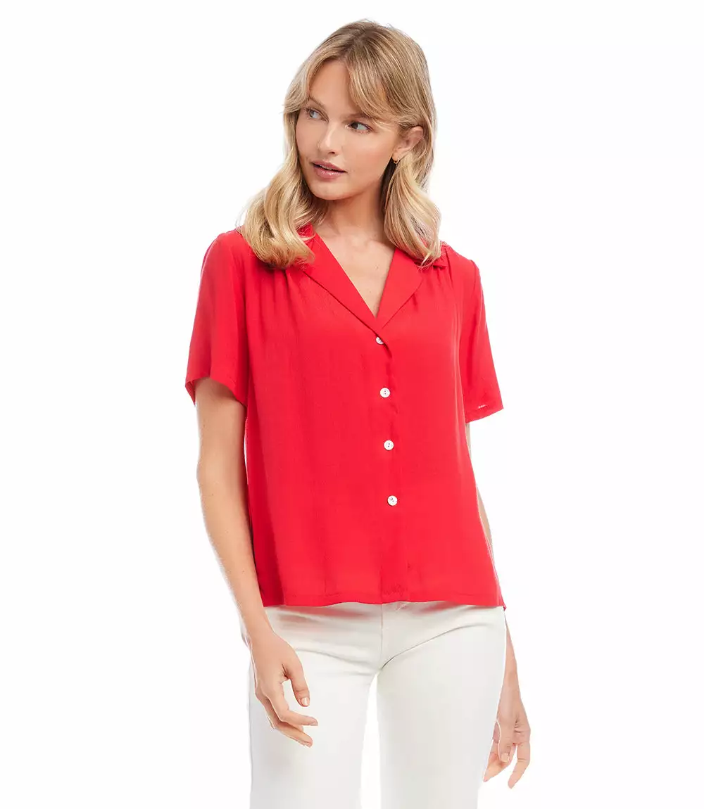 Karen Kane Petite Size Camp Shirt 3 Karen Kane Petite Size Camp Shirt