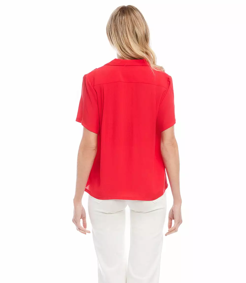 Karen Kane Petite Size Camp Shirt 4 Karen Kane Petite Size Camp Shirt - Image 2