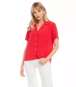 Karen Kane Petite Size Camp Shirt 11 Karen Kane Petite Size Camp Shirt -karen kane Sales Shop karenkane 2023 spring 1L87568P RED 004 1
