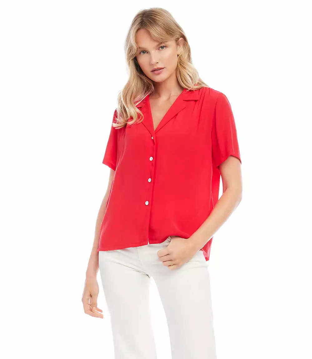 Karen Kane Petite Size Camp Shirt 6 Karen Kane Petite Size Camp Shirt - Image 4