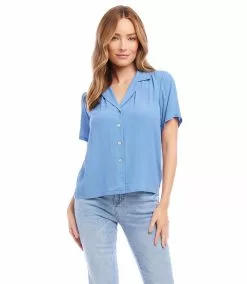 Karen Kane Camp Shirt -karen kane Sales Shop karenkane 2023 spring 1L87568 BAB 004