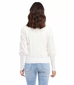 Karen Kane Pointelle Sweater -karen kane Sales Shop karenkane 2023 spring 1L89635 IVO 003