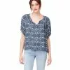 Karen Kane Short Sleeve Peasant Top -karen kane Sales Shop karenkane 2023 summer 2L04230 PRT 001