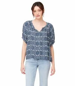 Karen Kane Short Sleeve Peasant Top