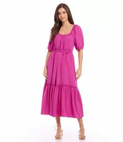 Karen Kane Puff Sleeve Dress -karen kane Sales Shop karenkane 2023 summer 2L09605 BER 007