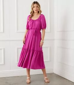 Karen Kane Puff Sleeve Dress -karen kane Sales Shop karenkane 2023 summer 2L09605 BER 008