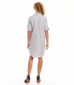 Karen Kane Linen Shirtdress -karen kane Sales Shop karenkane 2023 summer 2L10175 STP 003