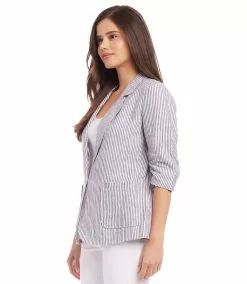 Karen Kane Ruched Sleeve Jacket -karen kane Sales Shop karenkane 2023 summer 2L10176 STP 003