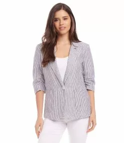 Karen Kane Ruched Sleeve Jacket -karen kane Sales Shop karenkane 2023 summer 2L10176 STP 004