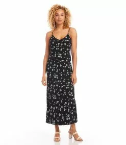 Karen Kane Bias Cut Midi Dress -karen kane Sales Shop karenkane 2023 summer 2L11042 PRT 002