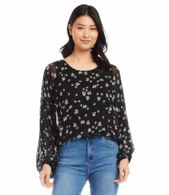 Karen Kane Lantern Sleeve Top