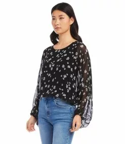 Karen Kane Lantern Sleeve Top -karen kane Sales Shop karenkane 2023 summer 2L11600 PRT 003