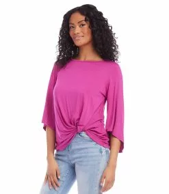 Karen Kane Petite Size Flare Sleeve Pick Up Top -karen kane Sales Shop karenkane 2023 summer 2L13011P BER 003
