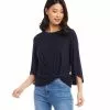 Karen Kane Petite Size Flare Sleeve Pick Up Top