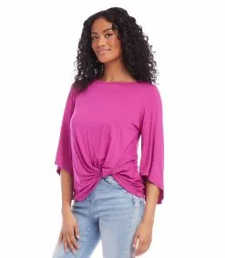 Karen Kane Flare Sleeve Pick Up Top -karen kane Sales Shop karenkane 2023 summer 2L13011 BER 003