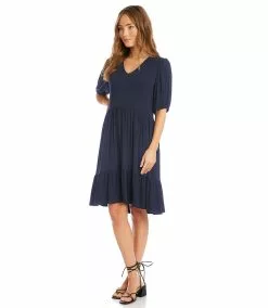 Karen Kane Puff Sleeve Tiered Dress 10 Karen Kane Puff Sleeve Tiered Dress -karen kane Sales Shop karenkane 2023 summer 2L13019 NAV 004