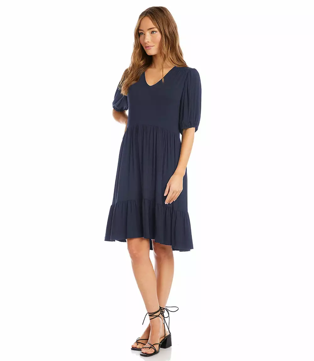 Karen Kane Puff Sleeve Tiered Dress 5 Karen Kane Puff Sleeve Tiered Dress - Image 3
