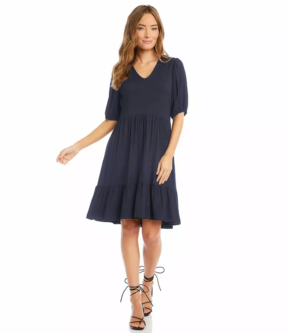 Karen Kane Puff Sleeve Tiered Dress 6 Karen Kane Puff Sleeve Tiered Dress - Image 4