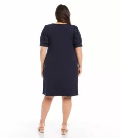 Karen Kane Plus Size Erin A-Line Dress -karen kane Sales Shop karenkane 2023 summer 2L14223W NAV 003 1