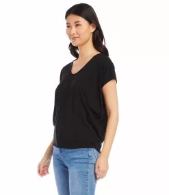 Karen Kane Extended Sleeve Top -karen kane Sales Shop karenkane 2023 summer 2L14224 BLK 003