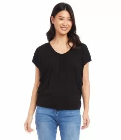 Karen Kane Extended Sleeve Top -karen kane Sales Shop karenkane 2023 summer 2L14224 BLK 004