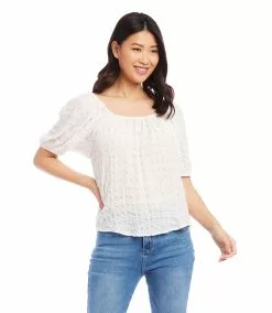 Karen Kane Petite Size Peasant Top -karen kane Sales Shop karenkane 2023 summer 2L17616P OWH 004 1