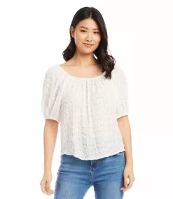 Karen Kane Petite Size Peasant Top -karen kane Sales Shop karenkane 2023 summer 2L17616P OWH 005