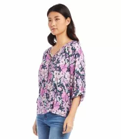 Karen Kane Blouson Sleeve Top -karen kane Sales Shop karenkane 2023 summer 2L18620 FLO 003