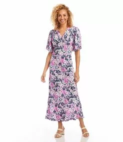 Karen Kane Flutter Sleeve Dress -karen kane Sales Shop karenkane 2023 summer 2L18621 FLO 005