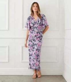 Karen Kane Flutter Sleeve Dress -karen kane Sales Shop karenkane 2023 summer 2L18621 FLO 008