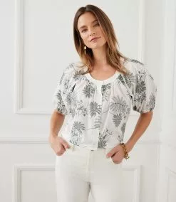 Karen Kane Embroidered Top