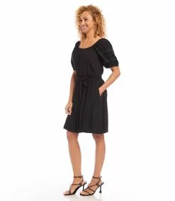 Karen Kane Short Sleeve Tiered Dress -karen kane Sales Shop karenkane 2023 summer 2L28400 BLK 003