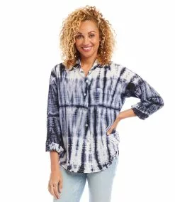 Karen Kane Tie Dye Shirt -karen kane Sales Shop karenkane 2023 summer 2L35546 TD 006