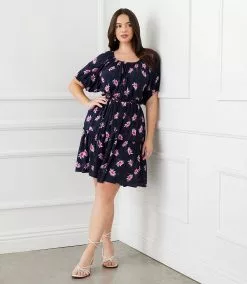 Karen Kane Plus Size Tiered Short Dress -karen kane Sales Shop karenkane 2023 summer 2L44592W DAI 005
