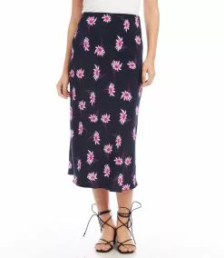 Karen Kane Petite Size Bias Cut Midi Skirt