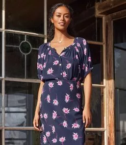 Karen Kane Short Sleeve Peasant Top -karen kane Sales Shop karenkane 2023 summer 2L44594 DAI 001