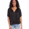 Karen Kane Peasant Top -karen kane Sales Shop karenkane 2023 summer 2L54196 BLK 001