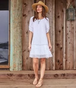 Karen Kane Short Sleeve Embroidered Dress
