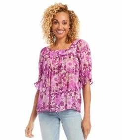 Karen Kane Square Neck Top -karen kane Sales Shop karenkane 2023 summer 2L65567 PRT 004