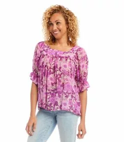 Karen Kane Square Neck Top -karen kane Sales Shop karenkane 2023 summer 2L65567 PRT 005