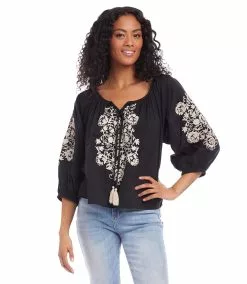 Karen Kane Peasant Top