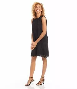 Karen Kane Eyelet Shift Dress -karen kane Sales Shop karenkane 2023 summer 2L74559 BLK 003