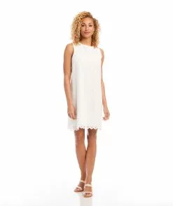Karen Kane Eyelet Shift Dress -karen kane Sales Shop karenkane 2023 summer 2L74559 OWH 005 scaled