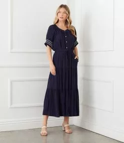 Karen Kane Smocked Sleeve Top