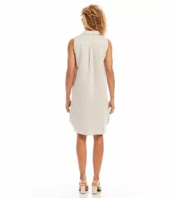 Karen Kane Sleeveless Shirtdress -karen kane Sales Shop karenkane 2L01557 OAT 003