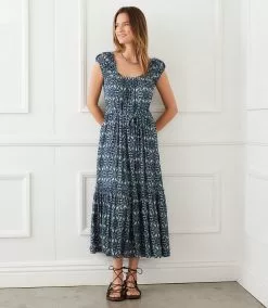 Karen Kane Tiered Midi Dress -karen kane Sales Shop karenkane 2L04229 PRT 005