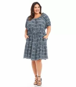 Karen Kane Plus Size Tiered Short Dress