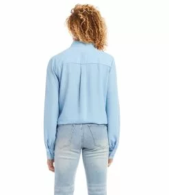 Karen Kane Tie-Front Top -karen kane Sales Shop karenkane 2L09608 SKY 003